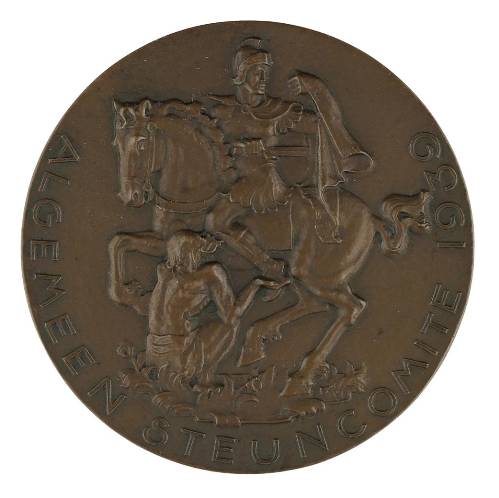 Marinus Kutterink BRONS PENNING ALGEMEEN STEUNCOMITÉ, Postzegels en Munten, Penningen en Medailles, Verzenden, Brons, Nederland