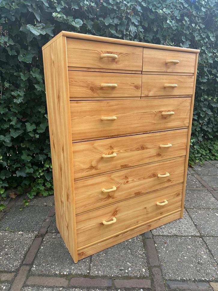 Jaren '70 Grenen Ladekast, Huis en Inrichting, Kasten | Ladekasten, Gebruikt, 100 tot 150 cm, 50 tot 100 cm, 25 tot 50 cm, Grenenhout