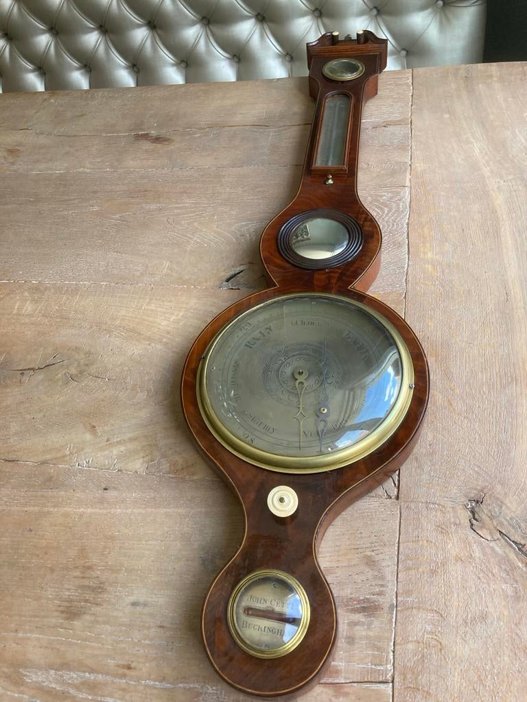 Antieke barometer John Cetti & Co Buckingham, Ophalen of Verzenden, Gebruikt, Barometer