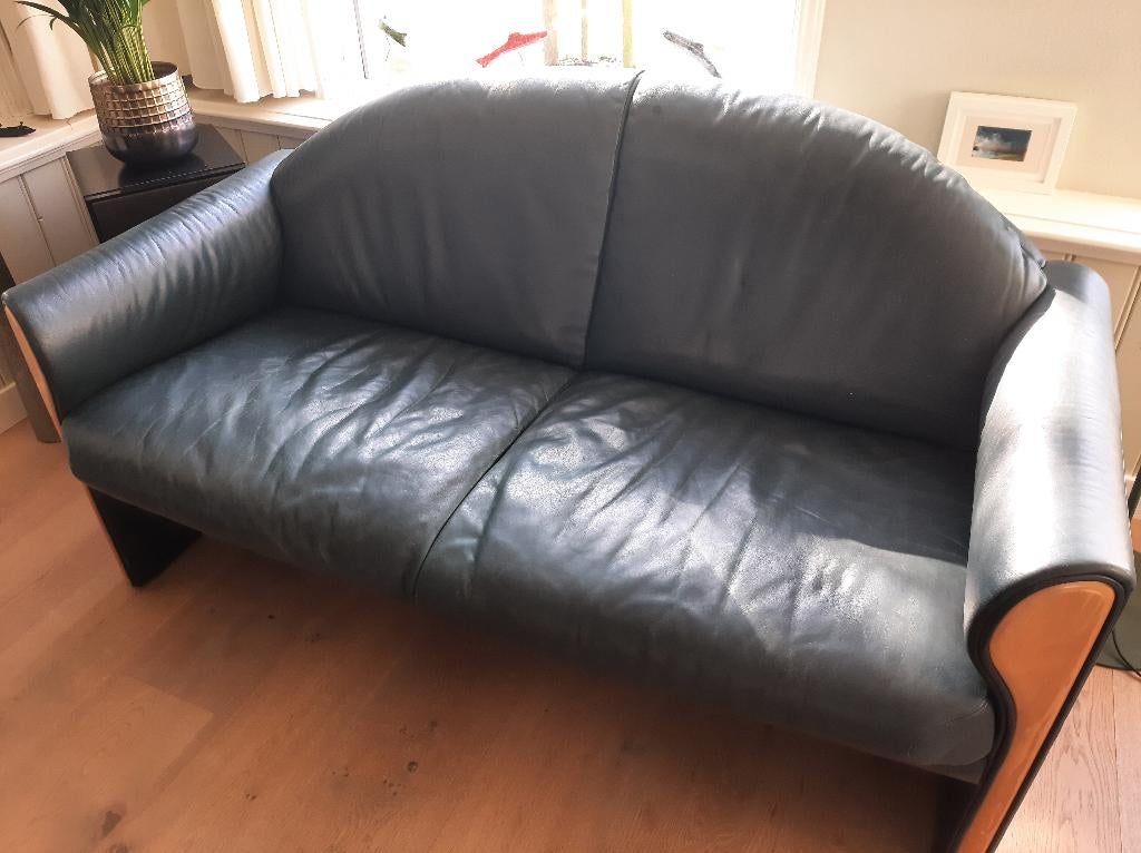 Leren bank, merk Jori, Ophalen, Gebruikt, Tweepersoons, Rechte bank