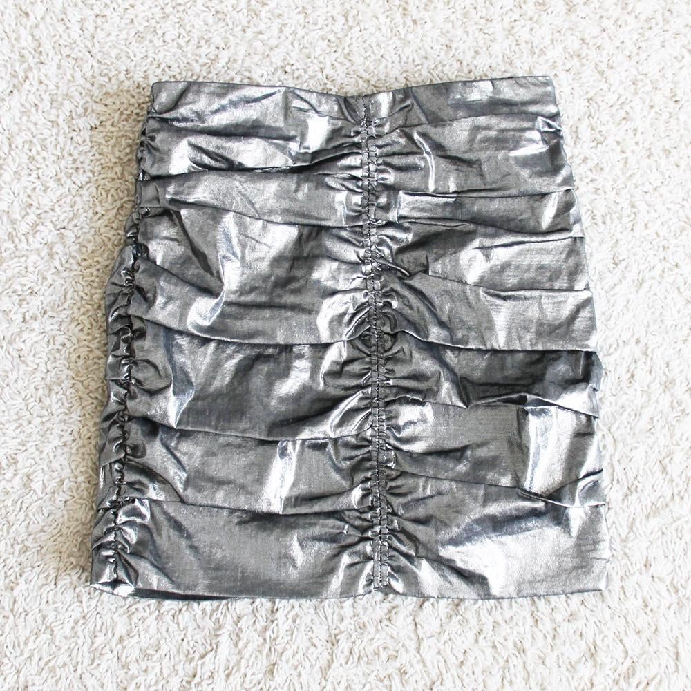 Mooi Zilveren Patrizia Pepe Rokje (Maat IT42/NL38)* € 125,-, Kleding | Dames, Maat 38/40 (M), Overige kleuren, Nieuw, Ophalen of Verzenden