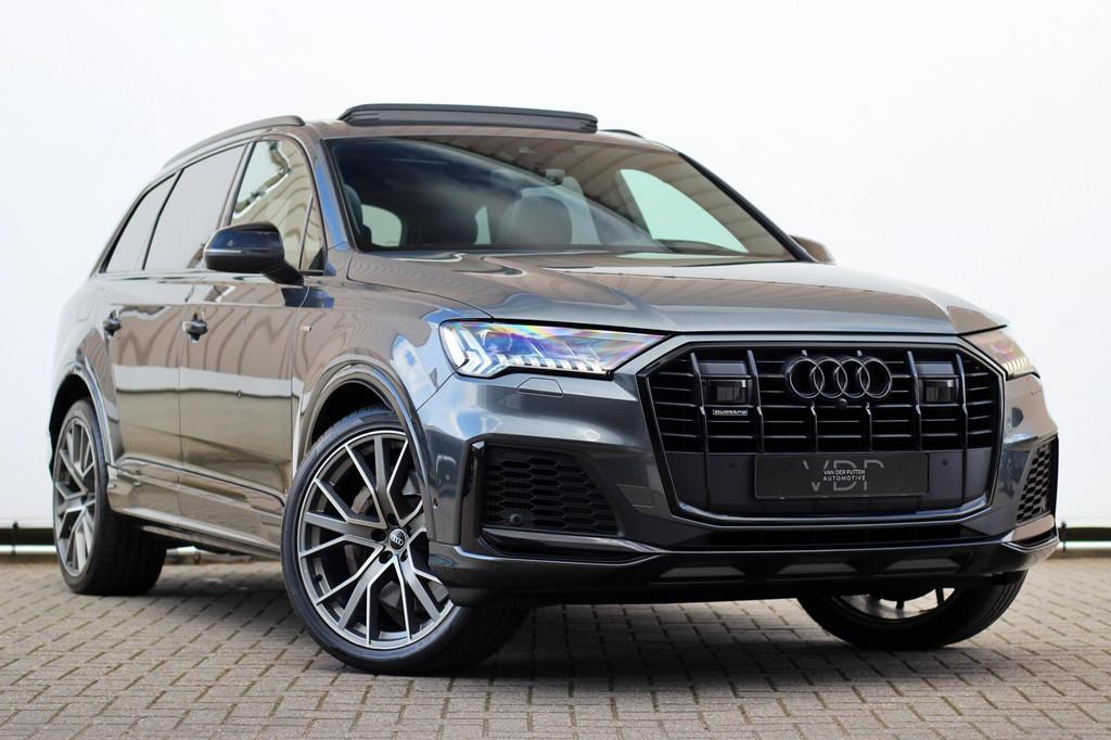 Audi Q7 55 TFSI e quattro Pro Line S|Pano|B&O 3D|Head-up|ACC, Gebruikt, Zwart, 2995 cc, Plug-in hybride