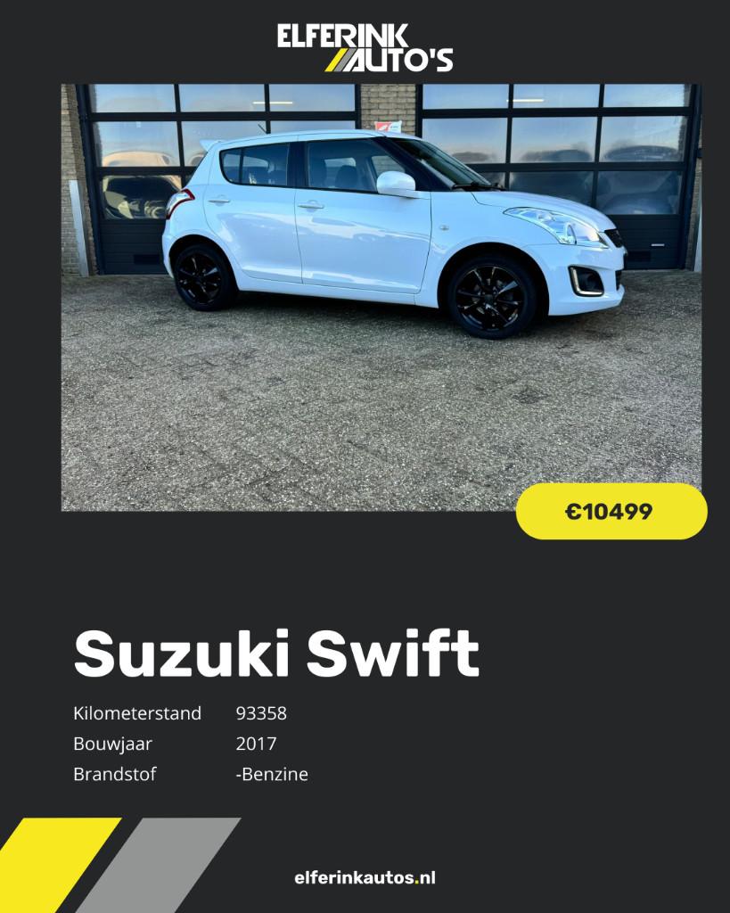 Suzuki Swift (bj 2017), Auto's, 94 pk, Gebruikt, Overige carrosserieën, Bedrijf