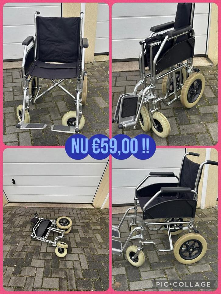 Inklapbare transportrolstoel , past in iedere auto nu €59,00, Diversen, Rolstoelen, Gebruikt, Duwrolstoel, Inklapbaar, Ophalen of Verzenden