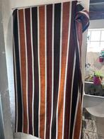 4 Retro gordijnen met strepen, 87x225cm, Huis en Inrichting, Ophalen, Gebruikt, Bruin, 200 cm of meer