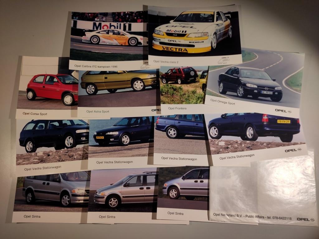 Persmap Opel Range Corsa Astra Vectra persfoto 13x (056), Ophalen of Verzenden