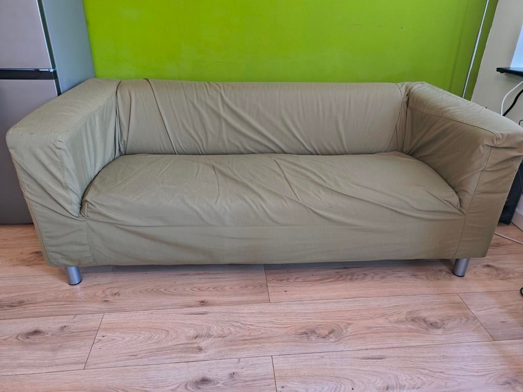 Klippan bank met groene hoes en 3 extra hoezen, Ophalen