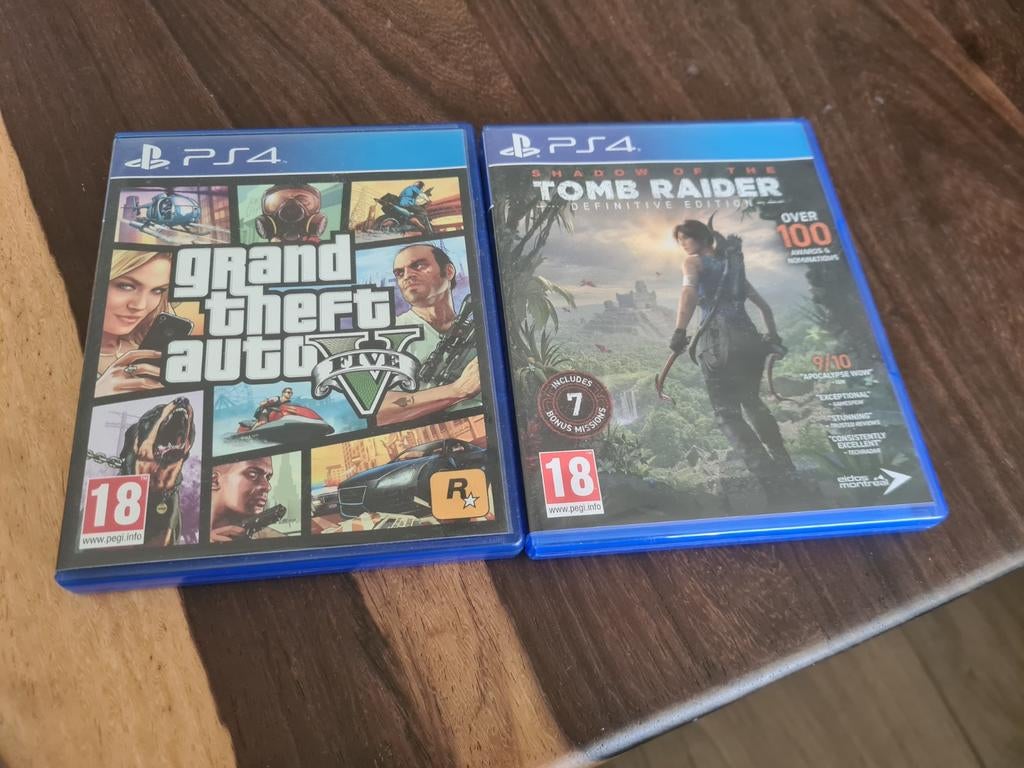 PS4 Games: GTA 5 & Tomb Raider Definitive Edition, Spelcomputers en Games, Games | Sony PlayStation 4, Ophalen
