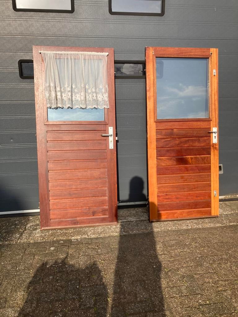 Achterdeur schuurdeur, Doe-het-zelf en Verbouw, Deuren en Horren, Gebruikt, Ophalen of Verzenden, 200 tot 215 cm, Glas