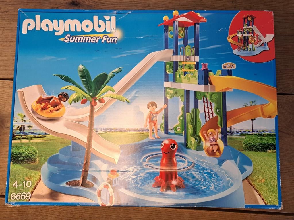 Playmobil Summer Fun 6669 Aquapark zwembad, Kinderen en Baby's, Speelgoed | Playmobil, Ophalen of Verzenden, Zo goed als nieuw