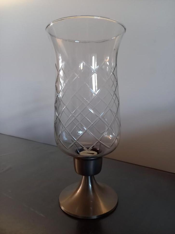 Mooi windlicht - Glas op voet, Huis en Inrichting, Woonaccessoires | Overige, Gebruikt, Ophalen
