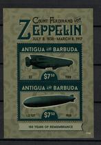 antigua 2017 pf blok zeppelin luchtballonnen luchtvaart 2, Ophalen of Verzenden, Postfris, Vliegtuigen