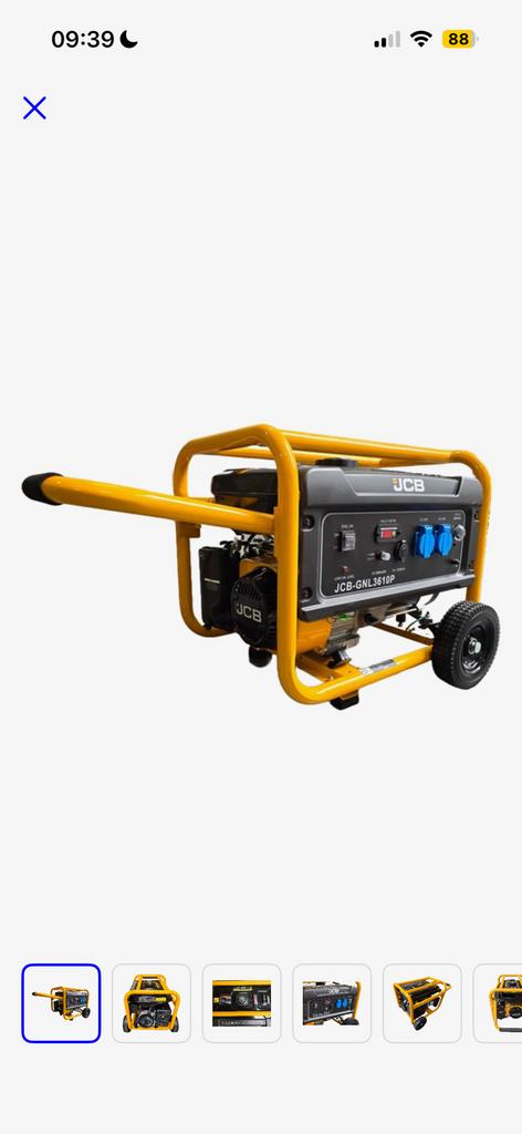 JCB benzine aggegraat JCB-GNL3610P, Ophalen, Nieuw, Benzine