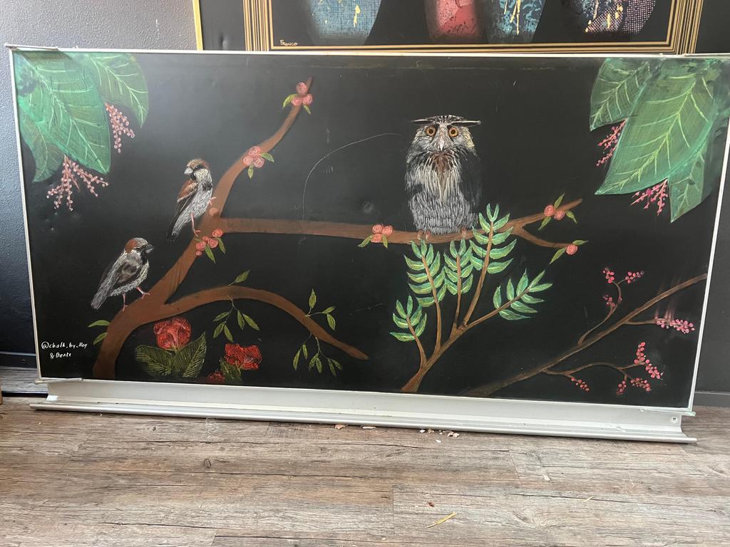 Krijtbord / schoolbird  - 204x108 cm, Ophalen of Verzenden, Gebruikt