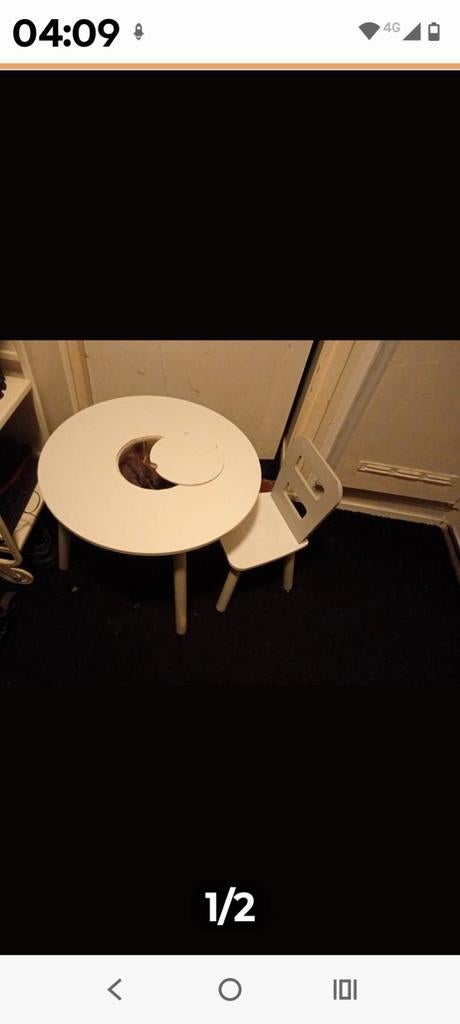 Speeltafeltje met stoeltjes en opbergnetje, Ophalen, Gebruikt, Tafel(s) en Stoel(en)