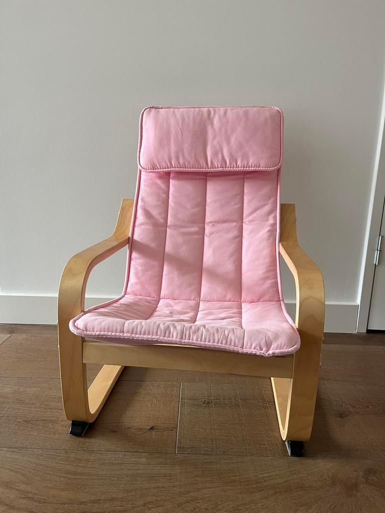 IKEA POÄNG Kinderfauteuil - roze, Ophalen, Gebruikt, Stoel(en)