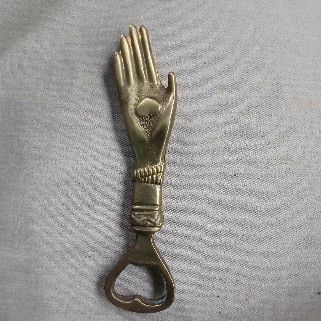 Messing flesopener "Hand van Fatima", Ophalen of Verzenden