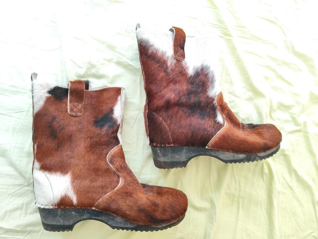 Koeienhuid dameslaarzen bruin wit maat 41, Kleding | Dames, Schoenen, Zo goed als nieuw, Hoge laarzen, Bruin, Ophalen of Verzenden