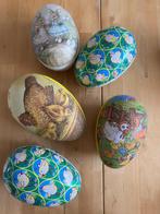5 x Vintage Pasen papier candy container groot ei Rookvrij, Ophalen of Verzenden