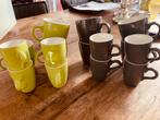 Koffie servies, 8 kopjes, Ophalen, Gebruikt, Keramiek, Effen