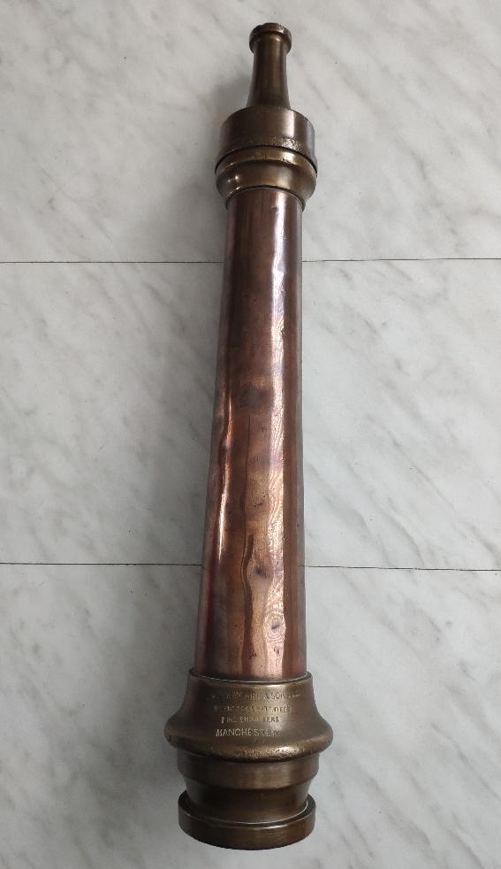 John Morris antieke brandweerspuit messing en koper Engeland, Antiek en Kunst, Antiek | Koper en Brons, Koper, Ophalen