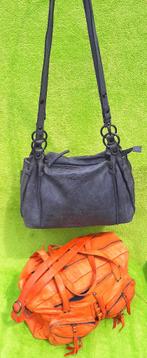 Damestas Fred de la Bretonière - LEER - Antraciet-grijs, Ophalen of Verzenden, Nieuw, Grijs, Handtas