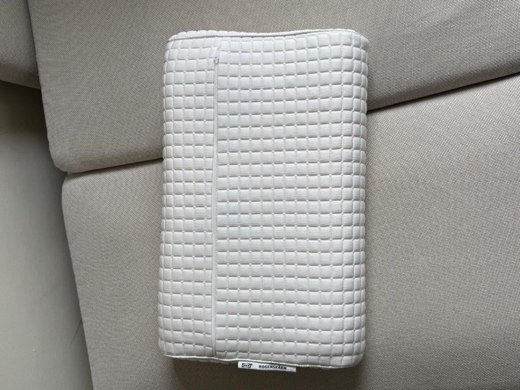 Ikea ROSENSKÄRM ergonomisch kussen, Huis en Inrichting, Slaapkamer | Beddengoed, Ophalen, Eenpersoons, Wit, Zo goed als nieuw