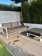 Tuinbank met poef, frame gepoedercoat staal, Ophalen, Gebruikt, Loungeset, Bank