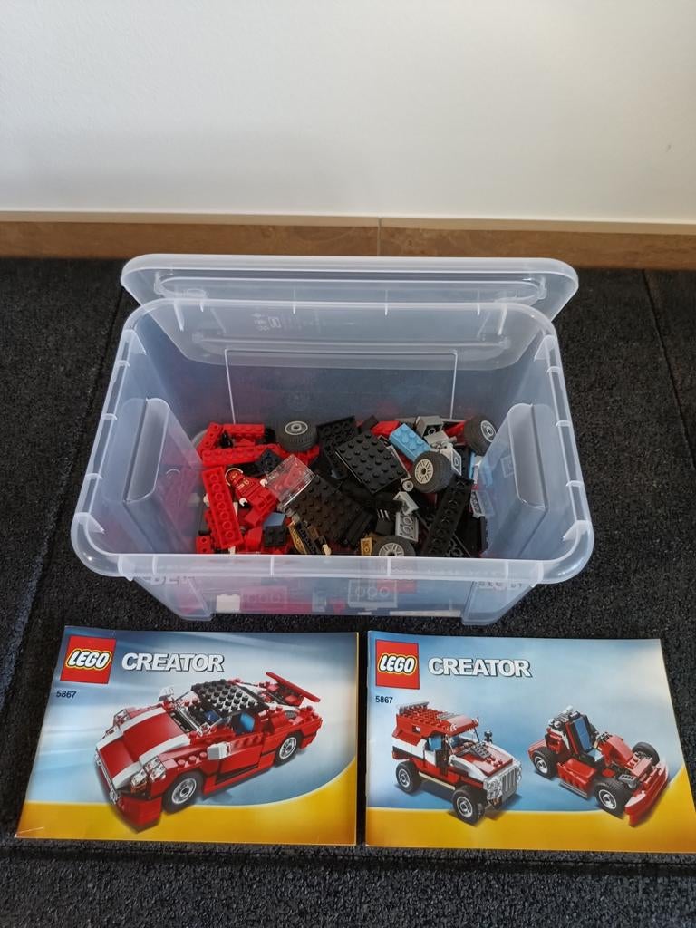 Lego Creator nummer 5867 Super sportwagen, Lego, Ophalen of Verzenden, Zo goed als nieuw, Compleet
