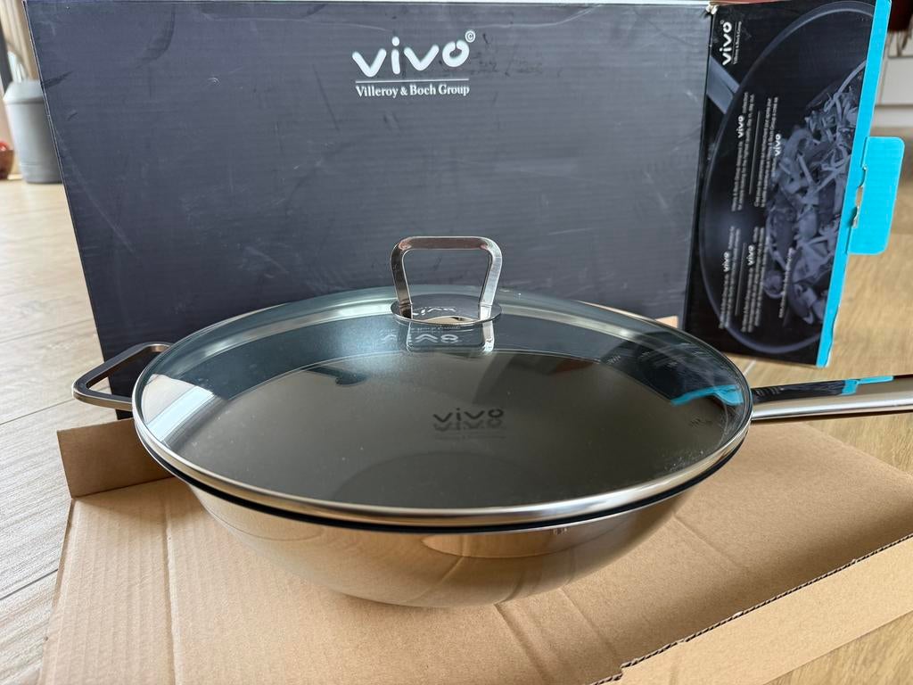 Wok van Vivo, nieuw, Nieuw, Ophalen of Verzenden, Rvs, Keramische plaat