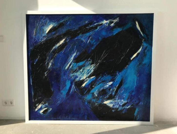 Charlotte Molenkamp - Olieverf op doek 1.6mX1.4m GROOT – '94, Antiek en Kunst, Kunst | Schilderijen | Abstract, Ophalen