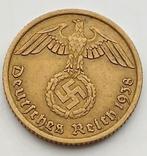 10 Reichspfennig 1938A Nazi Duitsland Oude Munt WO2 Swastika, Ophalen of Verzenden