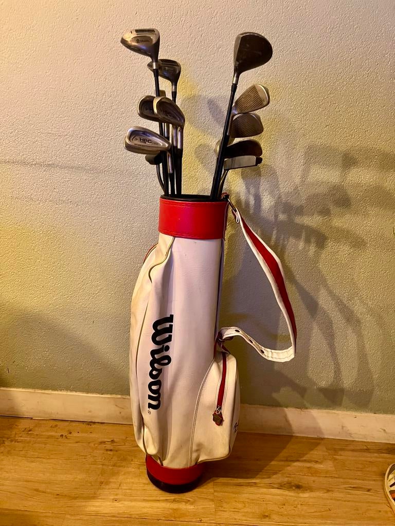 Golfset met originele vintage tas Wilson Bernhard Langer, Ophalen, Gebruikt, Set, Overige merken