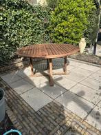Robuuste Teakhouten Tuintafel - rond, Tuin en Terras, Tuintafels, Ophalen, Gebruikt, Rond, Teakhout