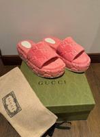 100% Originele Roze - GUCCI - GG Platform slippers - 41, Kleding | Dames, Schoenen, Ophalen of Verzenden, Nieuw, Roze