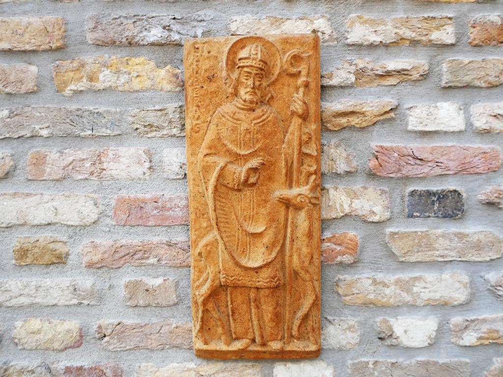 Plaquette gevelsteen St. Hubertus hert Terwinselen Kerkrade, Antiek en Kunst, Antiek | Religie, Ophalen of Verzenden