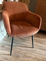 Comfortabele ribfluwelen stoel in terracotta kleur, Huis en Inrichting, Stoelen, Ophalen, Overige kleuren, Zo goed als nieuw, Eén