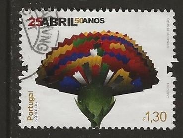 Portugal 21, anjerrevolutie voor tweetie, Verzenden, Portugal, Gestempeld