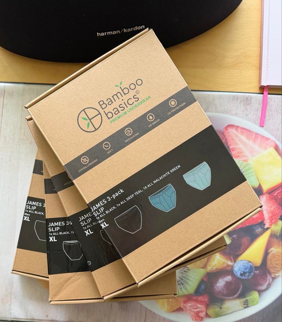 Bamboe herenslips XL - 12 stuks nieuw, Ophalen of Verzenden, Zwart, Slip