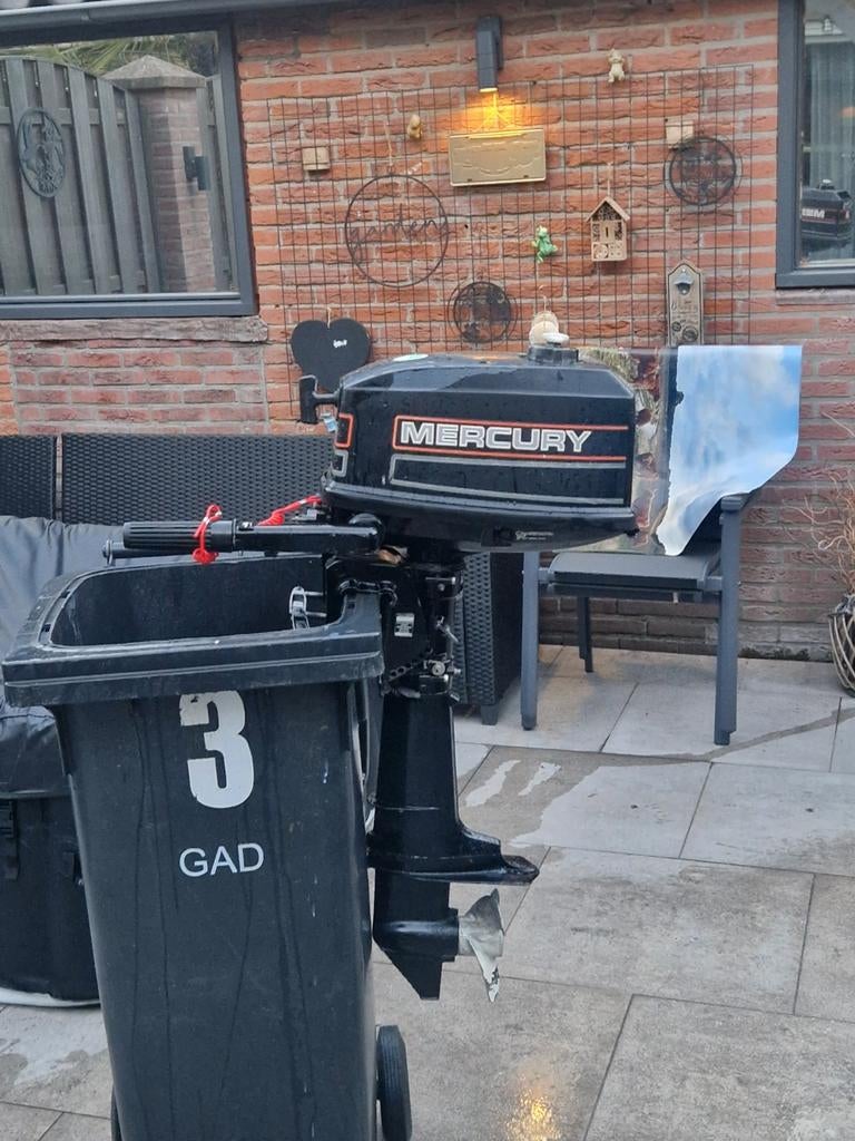 Mercury 5 PK 2-takt buitenboordmotor - Nieuwe impeller, Ophalen of Verzenden, Gebruikt, Motor en Techniek, Motorboot