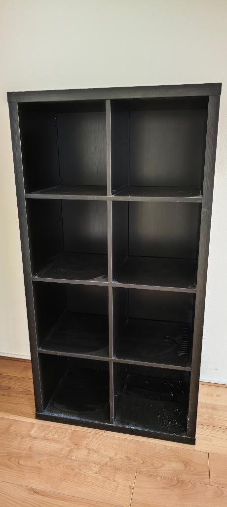 Gratis: 2x IKEA KALLAX open kast (77x147x39) zwartbruin, Huis en Inrichting, Ophalen, Gebruikt, 100 tot 150 cm, 50 tot 100 cm