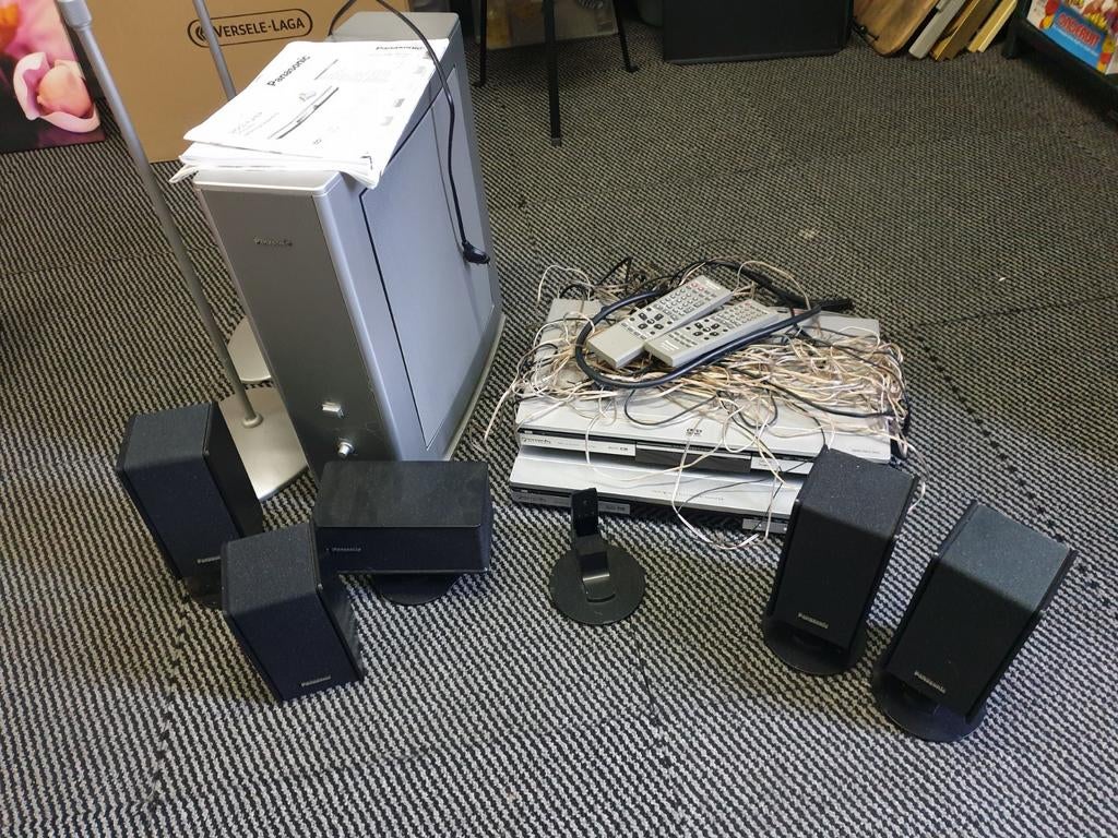 Panasonic stereo set met speakers en afstandsbedieningen, Ophalen of Verzenden
