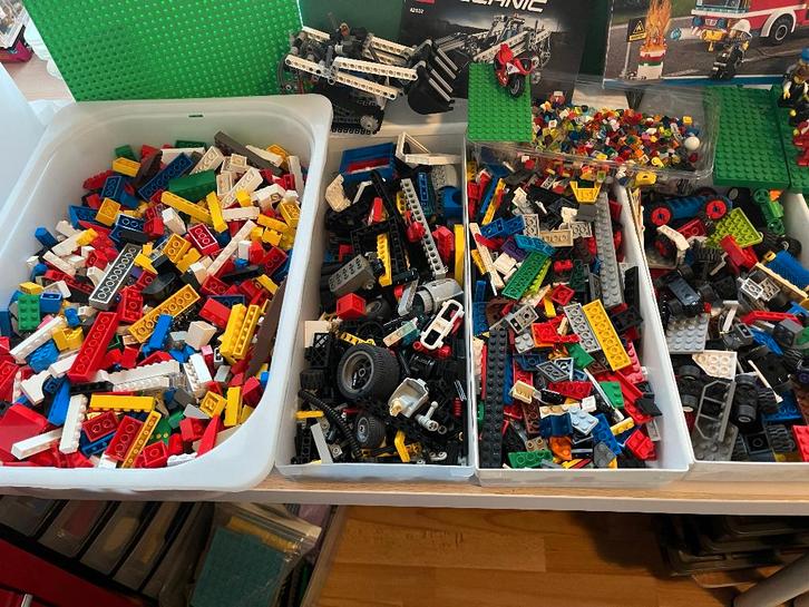 flinke partij diversen lego brandweer stenen en poppetjes, Kinderen en Baby's, Speelgoed | Duplo en Lego, Gebruikt, Lego, Losse stenen