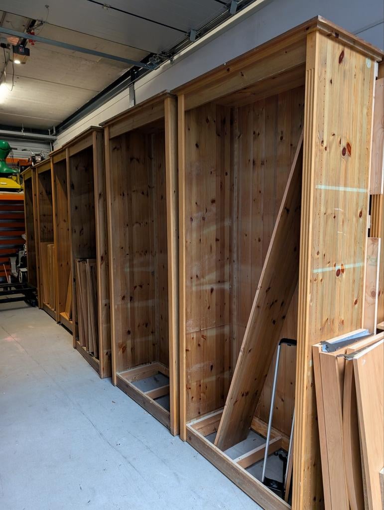 Boekenkasten met losse schappen, 8 stuks, Huis en Inrichting, Kasten | Boekenkasten, Ophalen of Verzenden, 25 tot 50 cm, 200 cm of meer