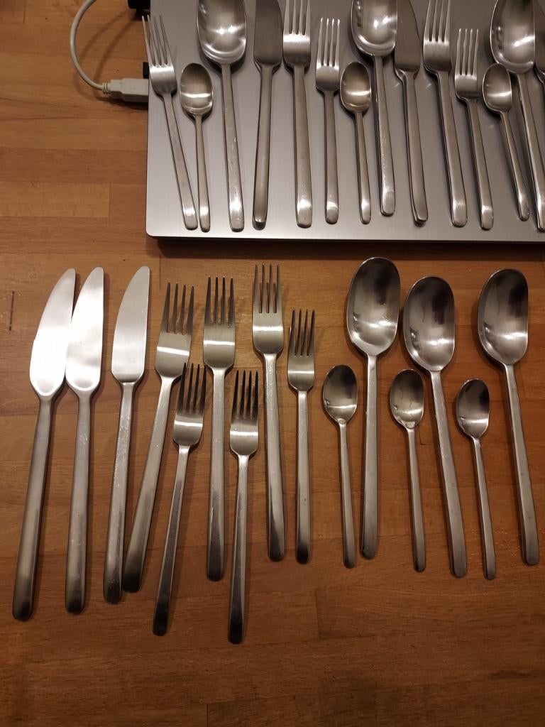 Ikea data vintage bestek, Gebruikt, Ophalen of Verzenden, Rvs of Chroom, Vaatwasserbestendig