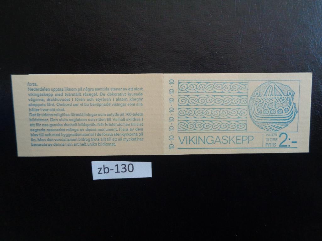 zweden - postzegelboekje viking schip 1973 (zb-130), Ophalen of Verzenden, Zweden, Postfris