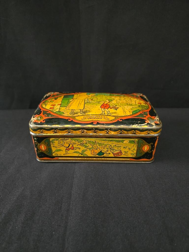 Antiek blik,kinderversjes uit vroeger tijd, St Niklaas illus, Ophalen of Verzenden, Gebruikt, Overige, Overige merken