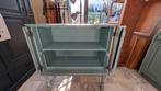 Kastje met klapdeuren zeegroen, Huis en Inrichting, Kasten | Buffetkasten, Ophalen, 50 tot 100 cm, Zo goed als nieuw, Minder dan 100 cm