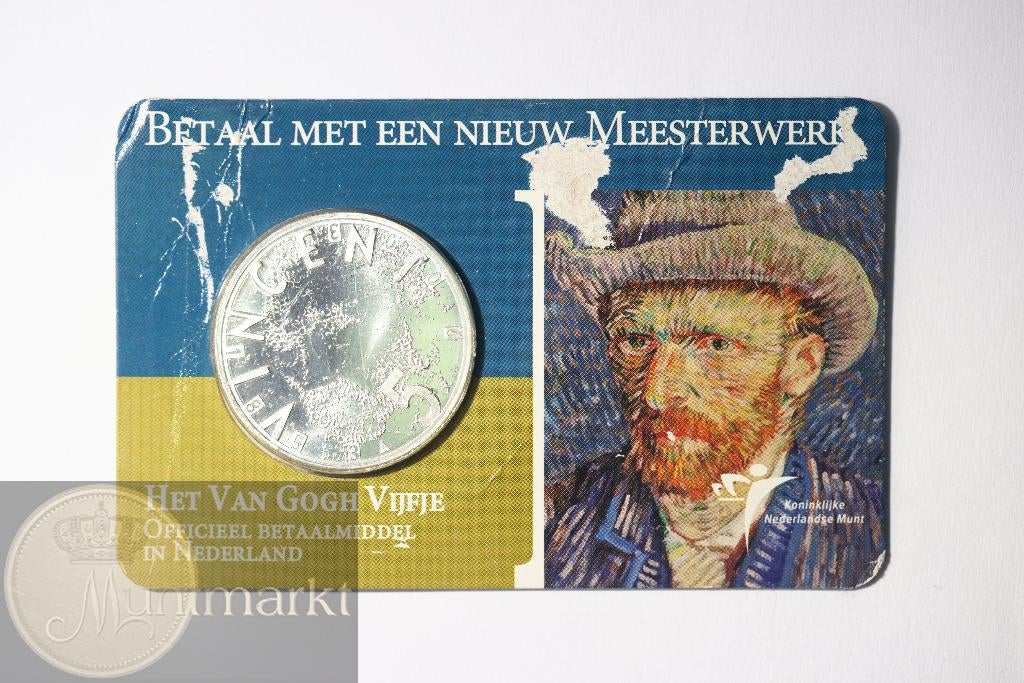 Nederland - 5 Euro 2003 "Van Gogh vijfje" - ZELDZAAM, Postzegels en Munten, Koningin Beatrix, Zilver, Euro's, Ophalen of Verzenden