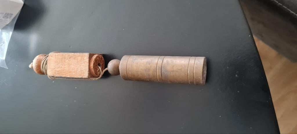 Antiek schietlood van koper tegen elk aanemelijkbod od, Antiek en Kunst, Ophalen